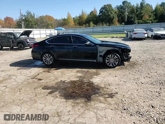 2017 Genesis G80 3.8L with VIN KMHGN4JE1HU177500, listed as a Copart auction lot 77677274 with 114,561 mi miles and Salvage Title. Bid and sale history available at carsss.com. Image 14.