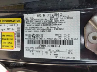 2020 Ford Fusion SE с VIN 3FA6P0LU4LR163314, выставлен на аукционе IAAI как лот 42351409 с пробегом 61 889 миль миль и . История ставок и продаж доступна на DreamBid. Изображение 9.