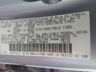 2015 Toyota Tacoma PreRunner with VIN 3TMJU4GN3FM186933, listed as a IAAI auction lot 42105924 with 362,965 mi miles and . Bid and sale history available at DreamBid. Image 9.
