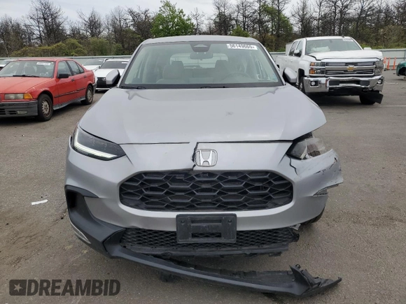 2023 Honda HR-V LX with VIN 3CZRZ2H34PM742443, listed as a Copart auction lot 56149665 with 18,379 mi miles and Salvage title. Bid and sale history available at DreamBid. Image 5.