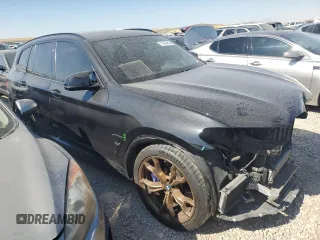 2020 BMW X3 M Competition with VIN 5YMTS0C00LLT10145, listed as a Copart auction lot 73414014 with 0 mi miles and Salvage Title. Bid and sale history available at carsss.com. Image 4.