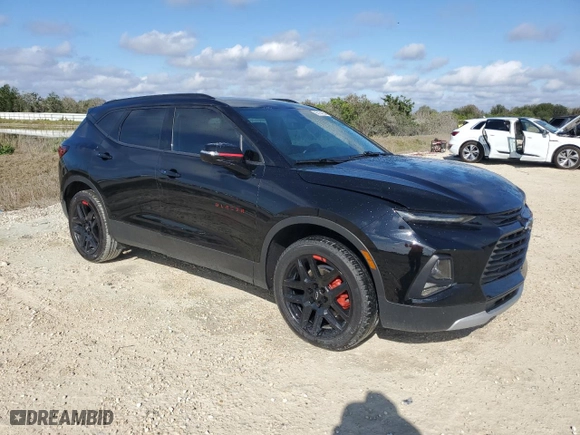2022 Chevrolet Blazer LT with VIN 3GNKBDRS2NS130934, listed as a Copart auction lot 85164934 with 27,266 mi miles and Salvage Title. Bid and sale history available at carsss.com. Image 4.