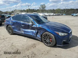 2019 Infiniti Q50 Red Sport 400 с VIN JN1FV7AR8KM800352, выставлен на аукционе Copart как лот 53379175 с пробегом 126 994 миль миль и Списание • Salvage title. История ставок и продаж доступна на DreamBid. Изображение 4.
