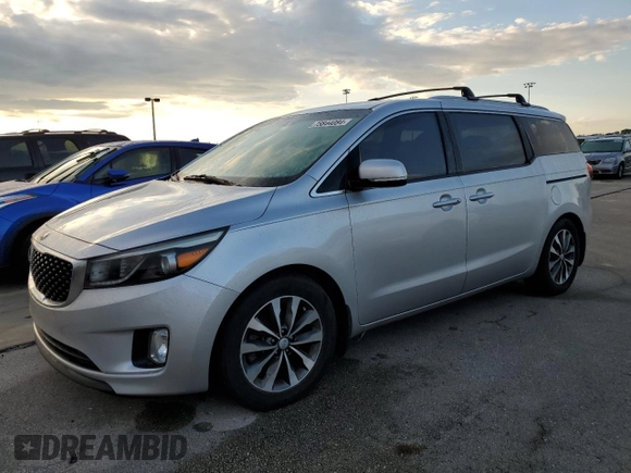 2016 Kia Sedona SX with VIN KNDMC5C1XG6135360, listed as a Copart auction lot 73844084 with Not Provided miles and Salvage Title. Bid and sale history available at carsss.com. Image 1.