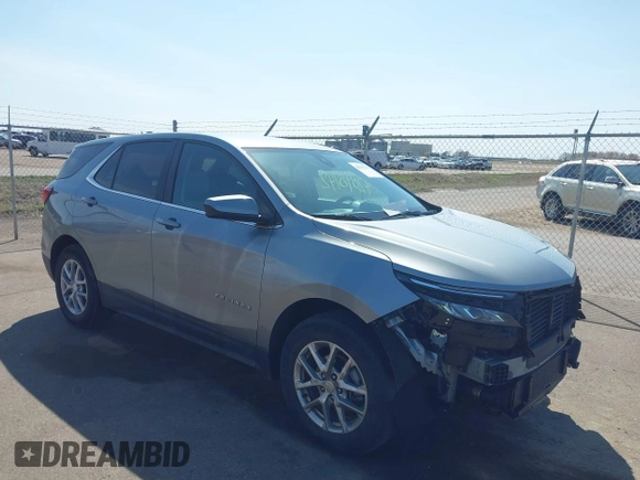 2023 Chevrolet Equinox LT with VIN 3GNAXKEG7PS168424, listed as a IAAI auction lot 42090742 with 39,967 mi miles and . Bid and sale history available at carsss.com. Image 1.