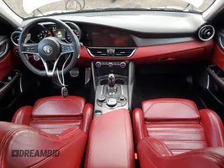 2019 Alfa Romeo Giulia Ti Sport with VIN ZARFANBN7K7600768, listed as a Copart auction lot 73277804 with 120,017 mi miles and Salvage Title. Bid and sale history available at carsss.com. Image 8.