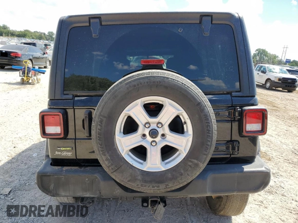 2022 Jeep Wrangler Unlimited Willys with VIN 1C4HJXDMXNW254583, listed as a Copart auction lot 70820684 with 42,931 mi miles and Salvage Title. Bid and sale history available at DreamBid. Image 6.