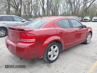 2008 Dodge Avenger SXT with VIN 1B3LC56R98N587306, listed as a IAAI auction lot 41935259 with 197,405 mi miles. Bid and sale history available at carsss.com. Image 4.