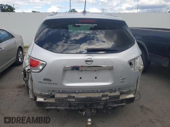 2014 Nissan Pathfinder SL z VIN 5N1AR2MM3EC701328, wystawiony jako Copart lot #71381544 z przebiegiem 142 071 mil mil oraz Szkoda całkowita • Salvage title. Historia ofert i sprzedaży dostępna na DreamBid. Obrazek 6.