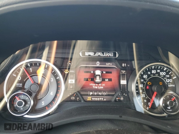 2019 Ram 2500 Lone Star z VIN 3C6UR5MLXKG661632, wystawiony jako Copart lot #84645504 z przebiegiem 36 673 mil mil oraz Nie do naprawy • Non repairable. Historia ofert i sprzedaży dostępna na DreamBid. Obrazek 9.