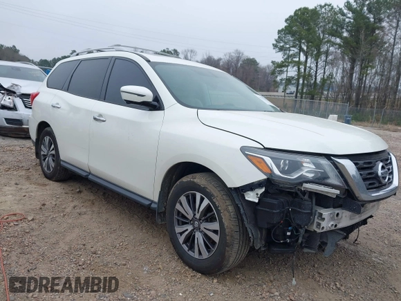 2017 Nissan Pathfinder SL with VIN 5N1DR2MM5HC608649, listed as a IAAI auction lot 41757481 with 168,412 mi miles. Bid and sale history available at carsss.com. Image 1.