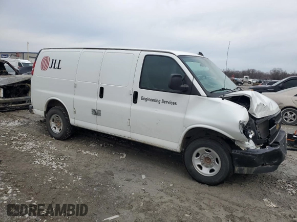 2020 Chevrolet Express Cargo with VIN 1GCWGAFP4L1174507, listed as a Copart auction lot 44225975 with 130,444 mi miles and Salvage Title. Bid and sale history available at DreamBid. Image 4.