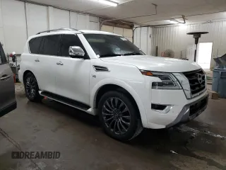 2021 Nissan Armada Platinum with VIN JN8AY2CC7M9148294, listed as a Copart auction lot 70043814 with 48,105 mi miles and Salvage Title. Bid and sale history available at carsss.com. Image 4.