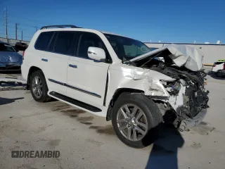 2015 Lexus LX 570 with VIN JTJHY7AX7F4167891, listed as a Copart auction lot 48007665 with Not Provided miles and Salvage Title. Bid and sale history available at DreamBid. Image 4.