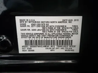 2015 Mitsubishi Outlander Sport 2.4 ES with VIN 4A4AR3AW3FE047168, listed as a Copart auction lot 44028145 with 130,222 mi miles and Salvage Title. Bid and sale history available at carsss.com. Image 13.