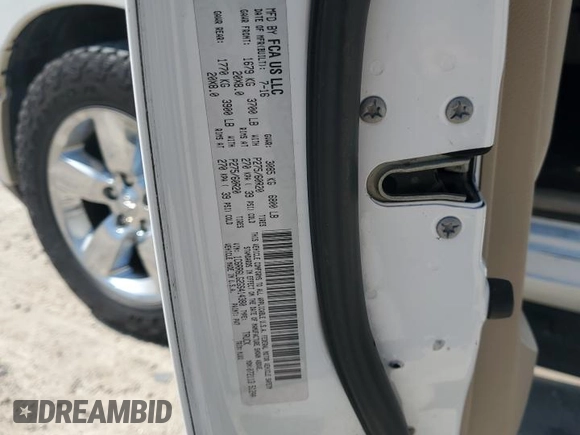 2016 Ram 1500 Big Horn with VIN 1C6RR6LG2GS414380, listed as a Copart auction lot 57679715 with 144,596 mi miles and Salvage title. Bid and sale history available at DreamBid. Image 12.