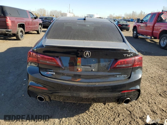 2020 Acura TLX w/A-Spec Pkg with VIN 19UUB3F68LA802322, listed as a Copart auction lot 77610664 with 0 mi miles and Salvage Title. Bid and sale history available at carsss.com. Image 6.