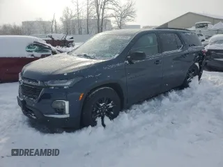 2022 Chevrolet Traverse LS with VIN 1GNEVFKW4NJ112207, listed as a Copart auction lot 47103345 with 14,666 mi miles and Salvage Title. Bid and sale history available at carsss.com. Image 1.