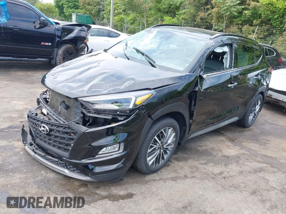 2021 Hyundai Tucson Ultimate with VIN KM8J3CAL2MU320419, listed as a IAAI auction lot 42116859 with 34,172 mi miles and . Bid and sale history available at DreamBid. Image 2.