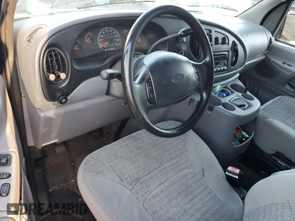 2001 Ford Econoline Passenger XL with VIN 1FBSS31L41HA97689, listed as a Copart auction lot 42326915 with 131,072 mi miles and Salvage title. Bid and sale history available at DreamBid. Image 8.