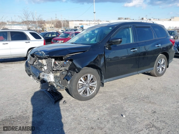2018 Nissan Pathfinder S with VIN 5N1DR2MM3JC677264, listed as a IAAI auction lot 41076584 with 1 mi miles. Bid and sale history available at carsss.com. Image 16.