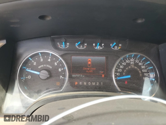 2013 Ford F-150 XL with VIN 1FTFW1CF7DKF03887, listed as a Copart auction lot 54058635 with 169,707 mi miles and Salvage title. Bid and sale history available at DreamBid. Image 9.