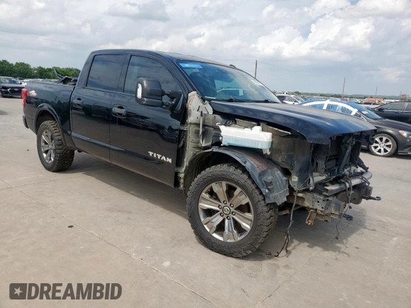 2017 Nissan Titan SV with VIN 1N6AA1E52HN575675, listed as a Copart auction lot 59639975 with 227,451 mi miles and Clean title. Bid and sale history available at DreamBid. Image 4.