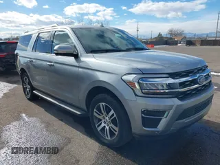 2024 Ford Expedition Max Limited with VIN 1FMJK2A82REA45595, listed as a IAAI auction lot 41425297 with 27,477 mi miles and . Bid and sale history available at DreamBid. Image 1.