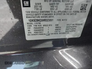 2017 Chevrolet Tahoe LT с VIN 1GNSCBKC6HR323891, выставлен на аукционе IAAI как лот 42335298 с пробегом 82 576 миль миль и . История ставок и продаж доступна на DreamBid. Изображение 9.