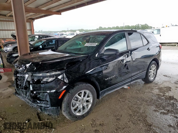 2024 Chevrolet Equinox LS with VIN 3GNAXHEG0RL366097, listed as a Copart auction lot 61048045 with 22,968 mi miles and Salvage title. Bid and sale history available at DreamBid. Image 1.