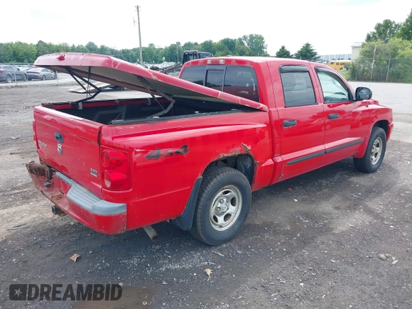 2007 Dodge Dakota SLT with VIN 1D7HW48N17S128373, listed as a IAAI auction lot 42633897 with 129,780 mi miles and . Bid and sale history available at DreamBid. Image 4.
