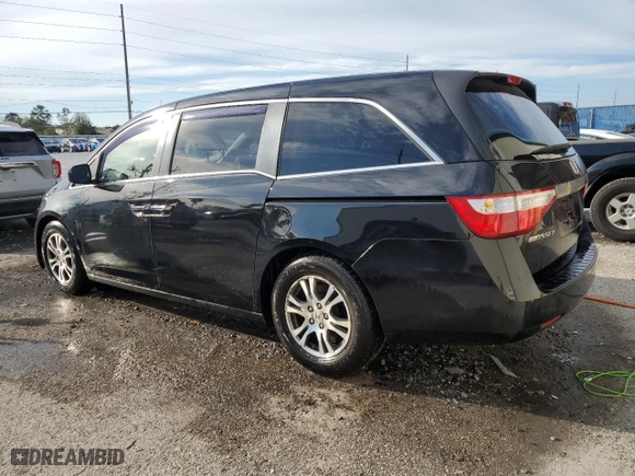 2012 Honda Odyssey EX-L with VIN 5FNRL5H67CB075837, listed as a Copart auction lot 46644975 with 166,595 mi miles and Salvage Title. Bid and sale history available at carsss.com. Image 2.
