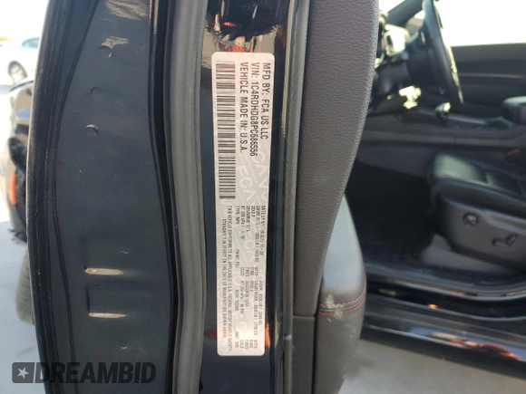 2023 Dodge Durango GT Plus with VIN 1C4RDHDG8PC686556, listed as a Copart auction lot 76351904 with 10,512 mi miles and Salvage title. Bid and sale history available at DreamBid. Image 13.