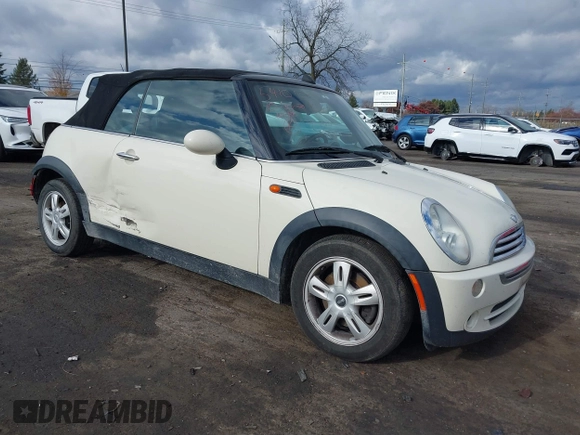 2006 MINI Convertible with VIN WMWRF33566TF65410, listed as a IAAI auction lot 40813052 with 131,109 mi miles and . Bid and sale history available at DreamBid. Image 1.