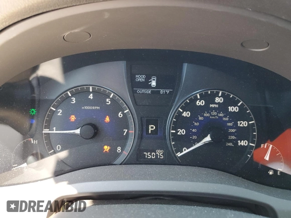 2011 Lexus RX 350 with VIN 2T2ZK1BA2BC062064, listed as a Copart auction lot 53450035 with 75,075 mi miles and Salvage Title. Bid and sale history available at DreamBid. Image 9.