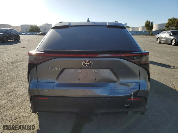 2024 Toyota bZ4X XLE with VIN JTMABACA4RA054871, listed as a Copart auction lot 43635915 with 3,206 mi miles and Salvage Title. Bid and sale history available at carsss.com. Image 6.