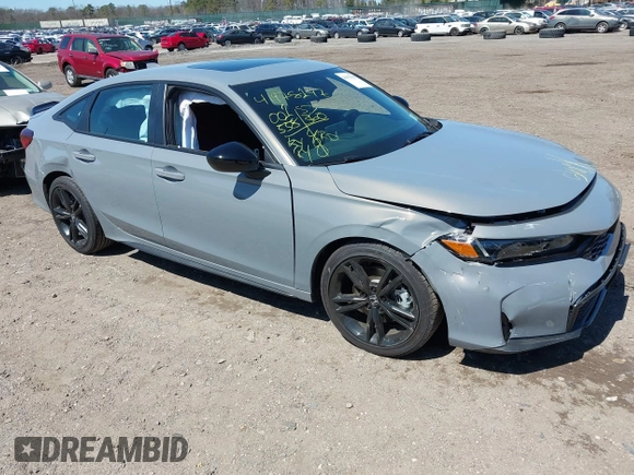 2025 Honda Civic Si with VIN 2HGFE1E54SH474457, listed as a IAAI auction lot 41978147 with 1,558 mi miles and . Bid and sale history available at DreamBid. Image 1.