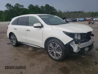 2019 Acura MDX Technology with VIN 5J8YD3H57KL006406, listed as a Copart auction lot 54183075 with 35,796 mi miles and Salvage title. Bid and sale history available at DreamBid. Image 4.