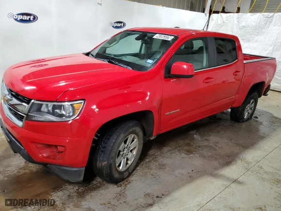 2020 Chevrolet Colorado 2WD Work Truck with VIN 1GCGSBEA3L1110559, listed as a Copart auction lot 43363225 with 107,707 mi miles and Clean Title. Bid and sale history available at carsss.com. Image 1.