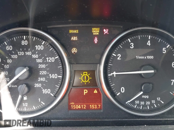 2011 BMW 3 Series 328i xDrive with VIN WBAPK7C57BA819476, listed as a IAAI auction lot 41998058 with 150,412 mi miles. Bid and sale history available at carsss.com. Image 7.