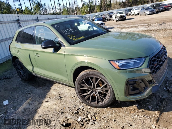 2022 Audi SQ5 Premium Plus with VIN WA1B4AFY4N2024744, listed as a Copart auction lot 80231883 with 32,210 mi miles and . Bid and sale history available at DreamBid. Image 4.