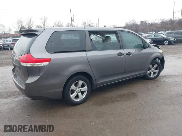 2011 Toyota Sienna with VIN 5TDZK3DC7BS017563, listed as a IAAI auction lot 41442444 with 259,547 mi miles. Bid and sale history available at carsss.com. Image 4.