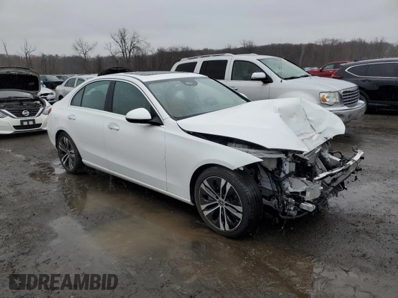 2022 Mercedes-Benz C 300 with VIN W1KAF4HB0NR044069, listed as a Copart auction lot 49874475 with Not Provided miles and Salvage Title. Bid and sale history available at DreamBid. Image 4.