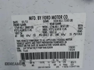 2011 Ford F-150 XLT z VIN 1FTFW1ET7BFA63209, wystawiony jako Copart lot #57361325 z przebiegiem 135 245 mil mil oraz Szkoda całkowita • Salvage title. Historia ofert i sprzedaży dostępna na DreamBid. Obrazek 12.
