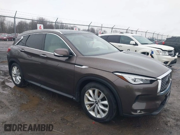 2019 Infiniti QX50 Luxe with VIN 3PCAJ5M32KF118638, listed as a IAAI auction lot 42019300 with 89,568 mi miles and . Bid and sale history available at DreamBid. Image 1.