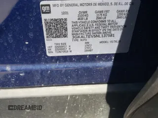 2022 GMC Terrain SLE с VIN 3GKALTEV5NL137581, выставлен на аукционе Copart как лот 52152415 с пробегом 45 032 миль миль и Списание • Salvage title. История ставок и продаж доступна на DreamBid. Изображение 13.