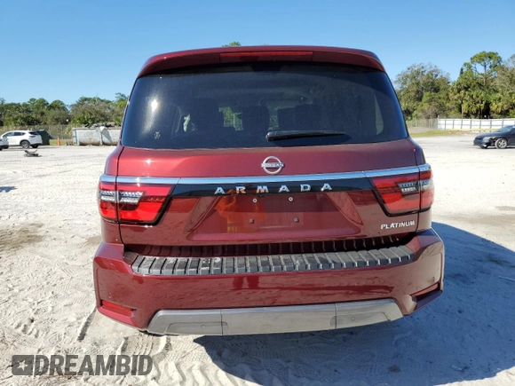 2023 Nissan Armada Platinum with VIN JN8AY2CC4P9182942, listed as a Copart auction lot 83976494 with 12,506 mi miles and Salvage Title. Bid and sale history available at carsss.com. Image 6.