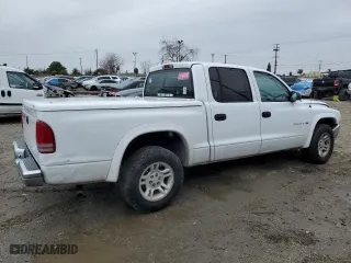 2002 Dodge Dakota SLT with VIN 1B7HL48NX2S638927, listed as a Copart auction lot 49182285 with 376,546 mi miles and Salvage Title. Bid and sale history available at carsss.com. Image 3.