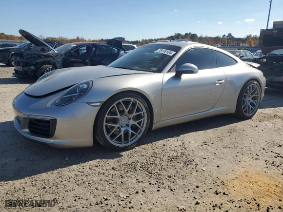 2017 Porsche 911 Carrera with VIN WP0AA2A93HS108297, listed as a Copart auction lot 78126164 with 51,100 mi miles and Salvage Title. Bid and sale history available at carsss.com. Image 1.
