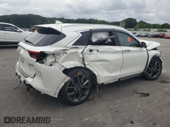 2021 Infiniti QX50 Autograph with VIN 3PCAJ5DBXMF105694, listed as a Copart auction lot 64116414 with Not provided miles and Non repairable. Bid and sale history available at DreamBid. Image 3.